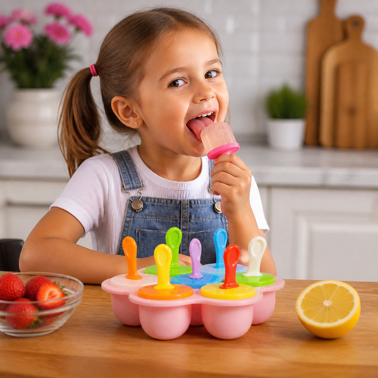 7-teiliges Silikon-Eisformen-Set – Wiederverwendbare Eisformen für Kinder