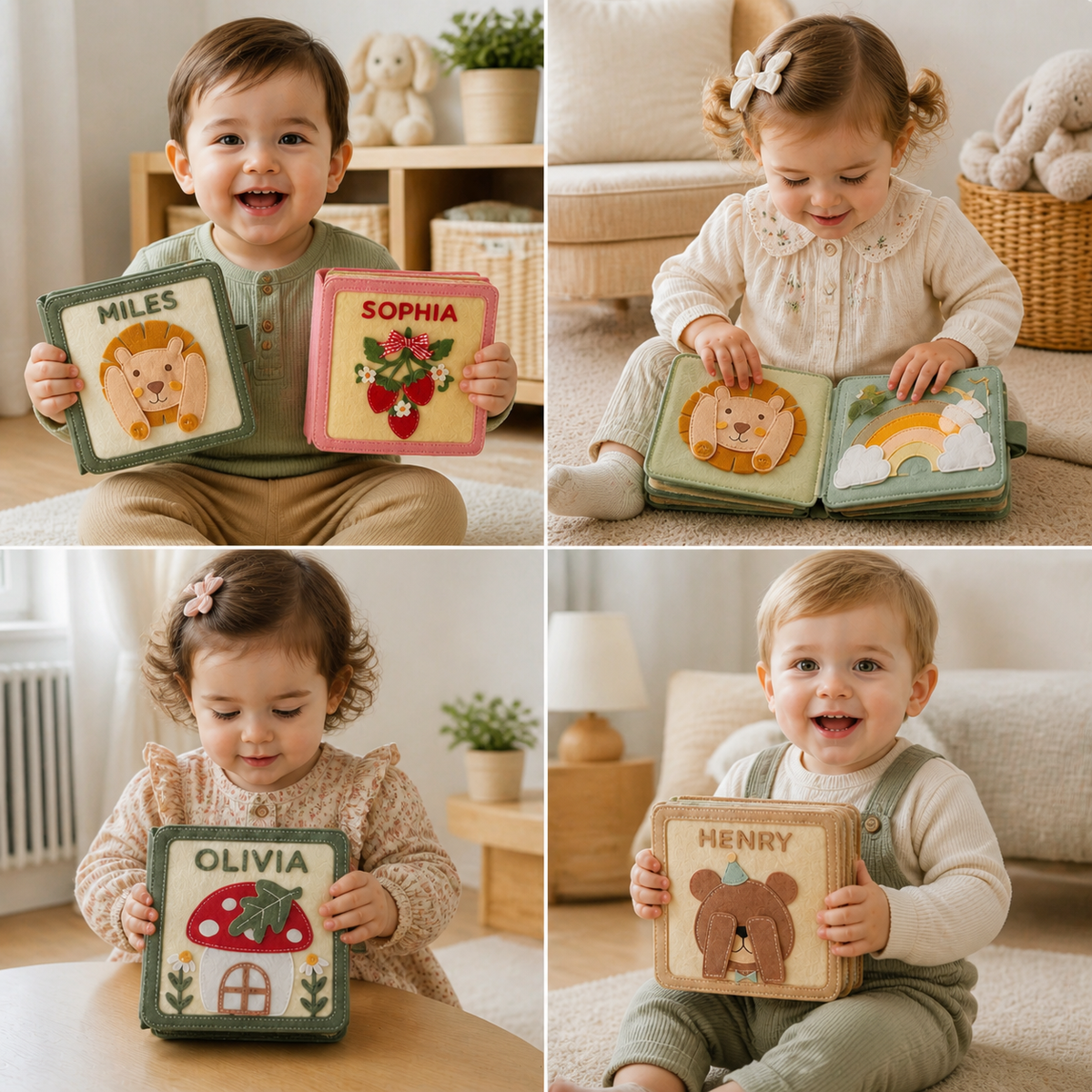 Personalisiertes Filzbuch für Kinder