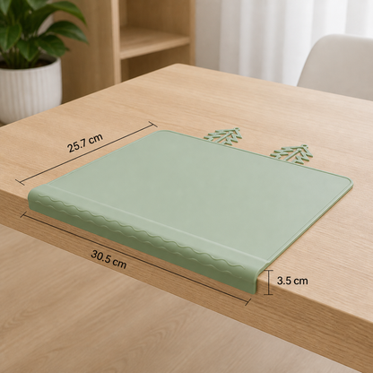 BabySafe praktische & hygienische Silikon-Babytischmatte mit erhöhtem Rand
