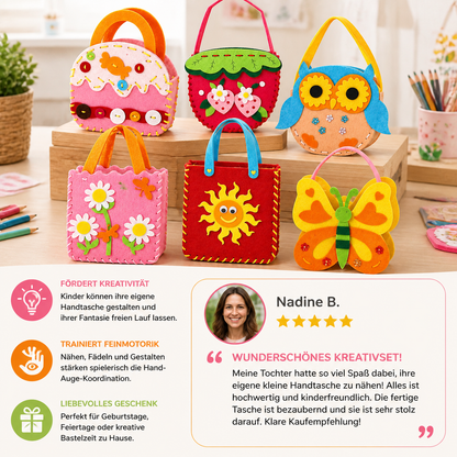 DIY-Niedliches Filz-Handtaschen-Nähset für Kinder