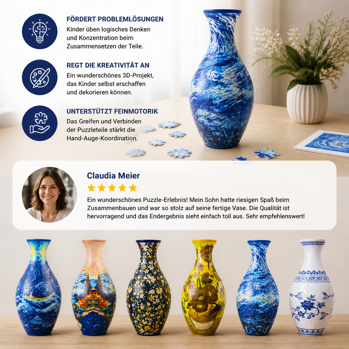 DIY-3D-Puzzle-Blumenvase