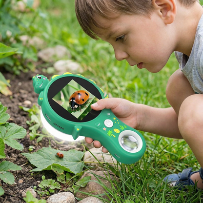 Kinder Video-Mikroskop mit Bildschirm – Mobiles Forschungsgerät für kleine Entdecker