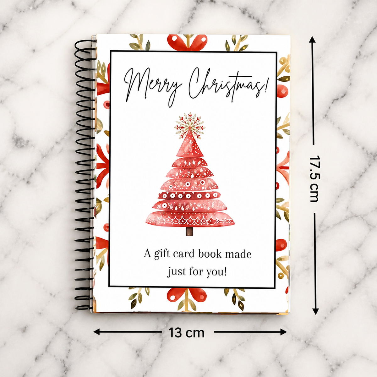 DIY-Weihnachts-Geschenkkartenbuch – Spiralgebundener Geschenk-Organizer für die Feiertage