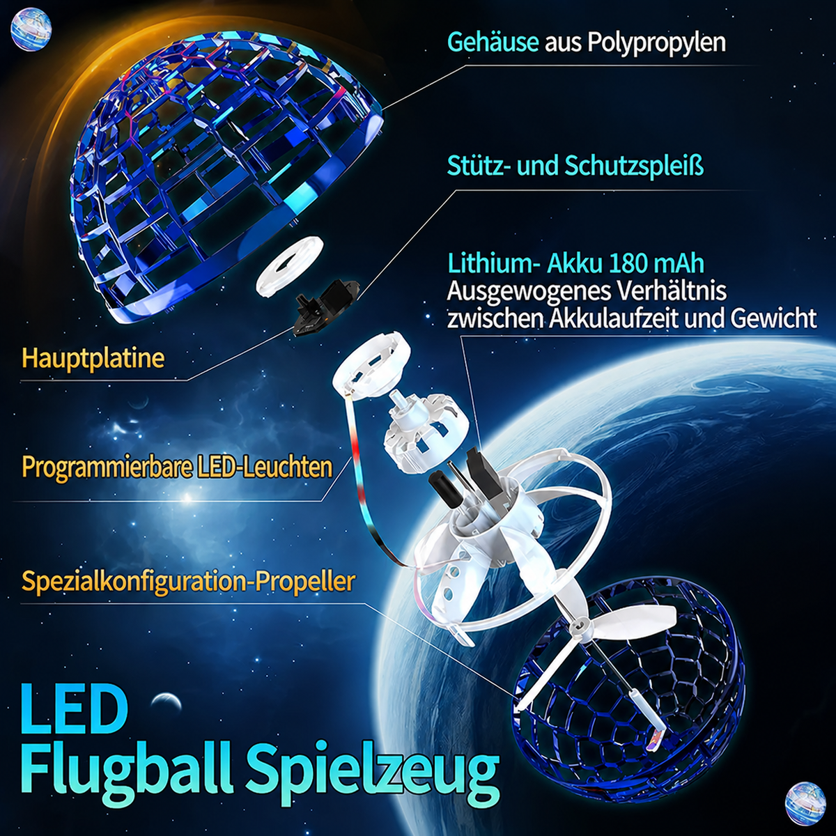 Schwebender Spielball