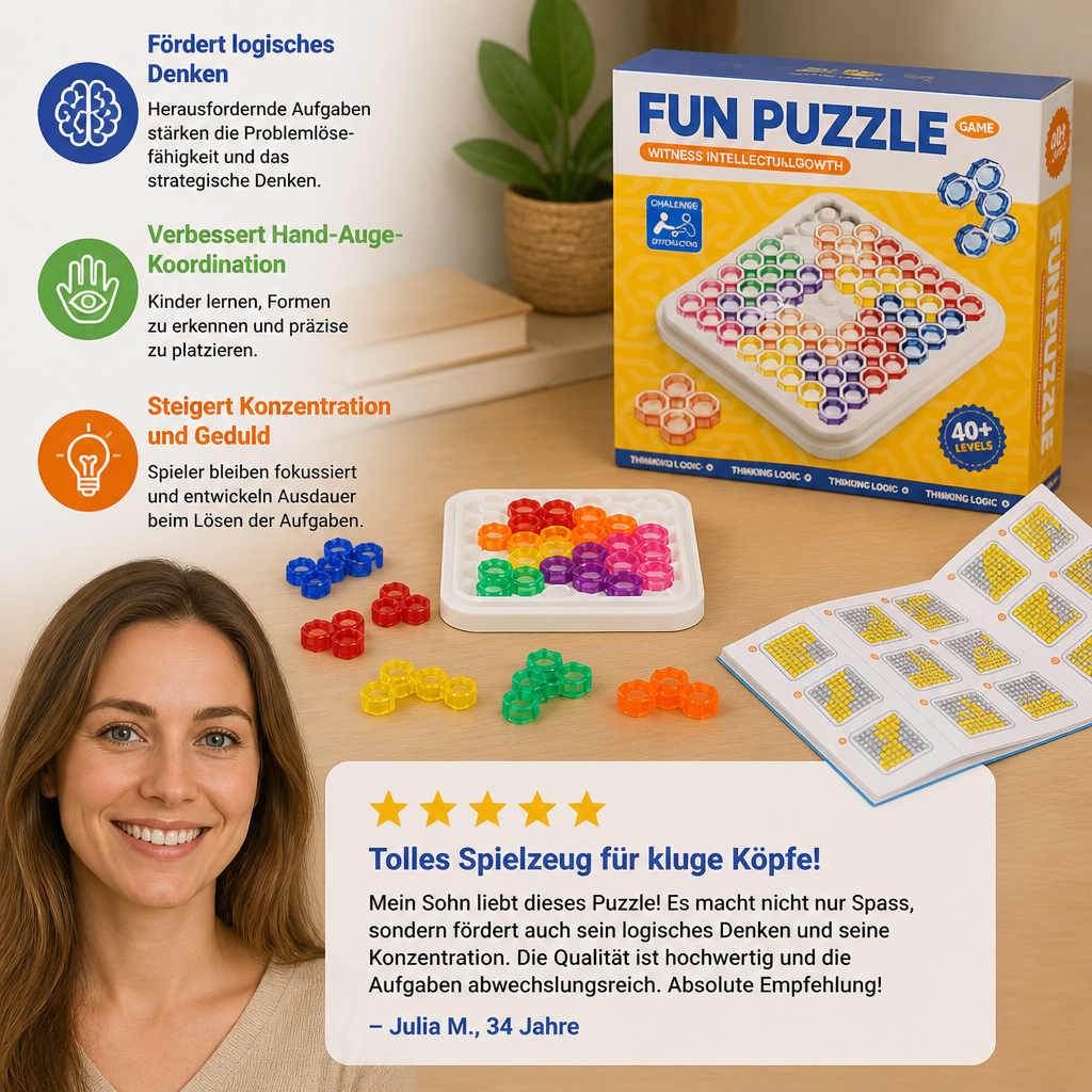 Regenbogen-Perlen-Puzzlebrett – Logik- & Problemlösungsspiel