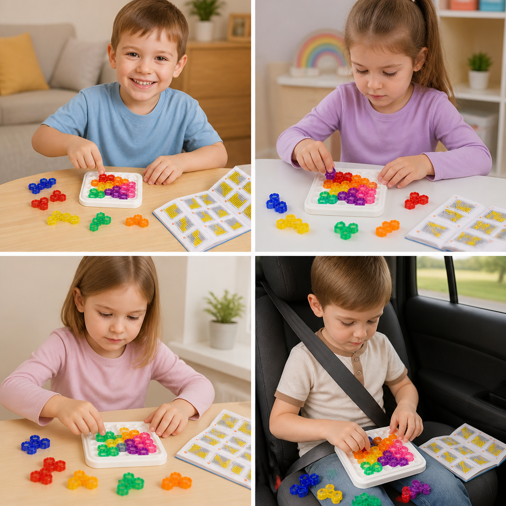 Regenbogen-Perlen-Puzzlebrett – Logik- & Problemlösungsspiel