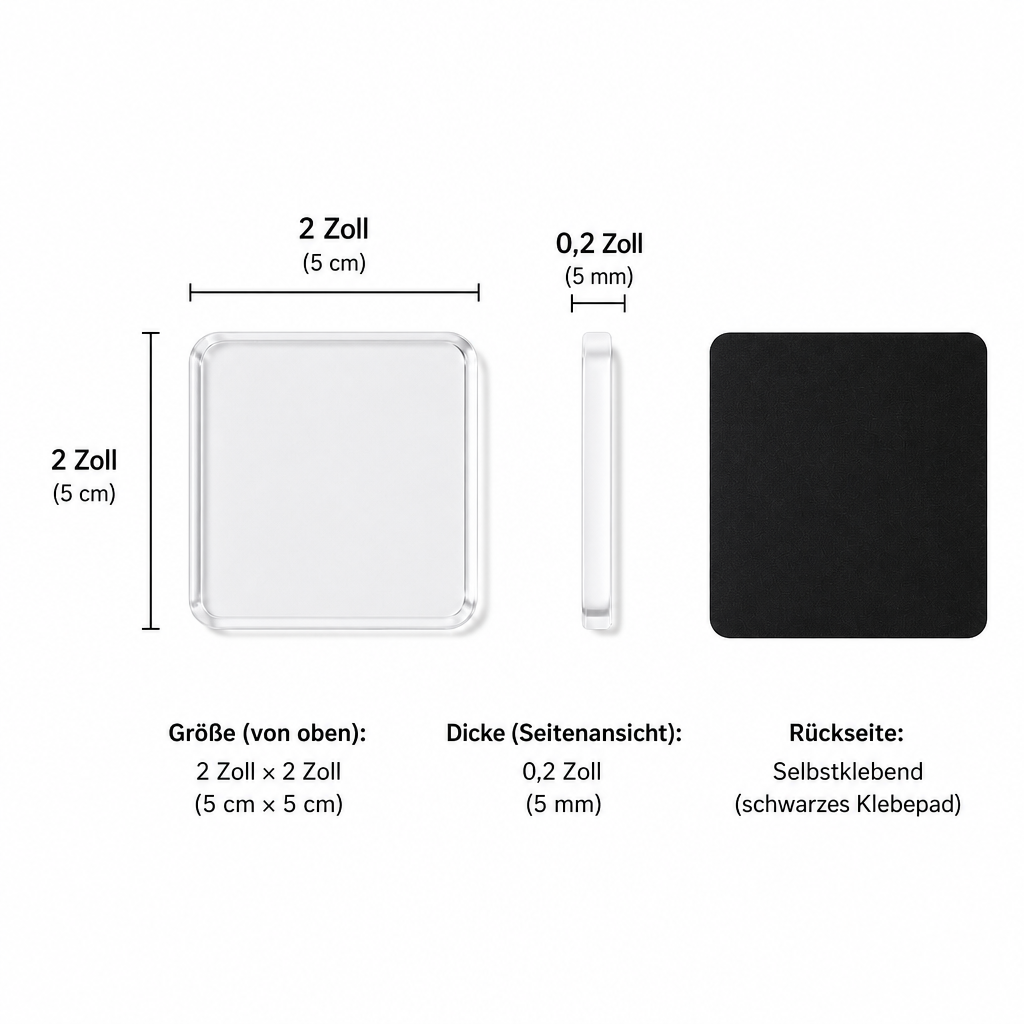 Klare magnetische Acryl-Fotorahmen mit selbstklebender Rückseite