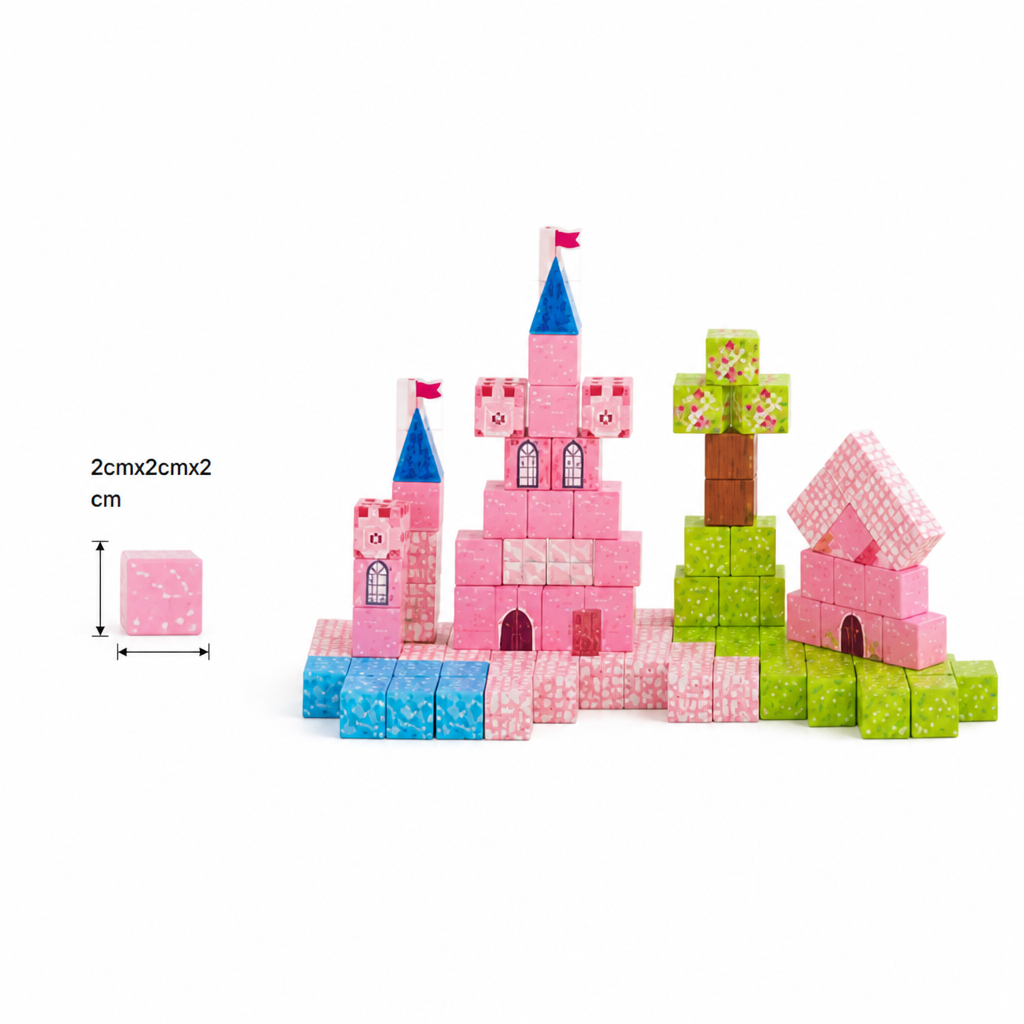 Montessori-Prinzessinnen-Traumschloss-Magnetbausteinset