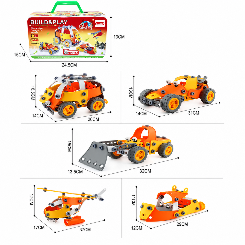 Flexibles MINT-Schrauben- & Muttern-Bausteinset
