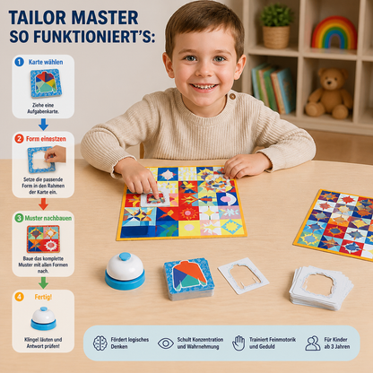 Tailor Master Formen-Zuordnungsspiel aus Holz