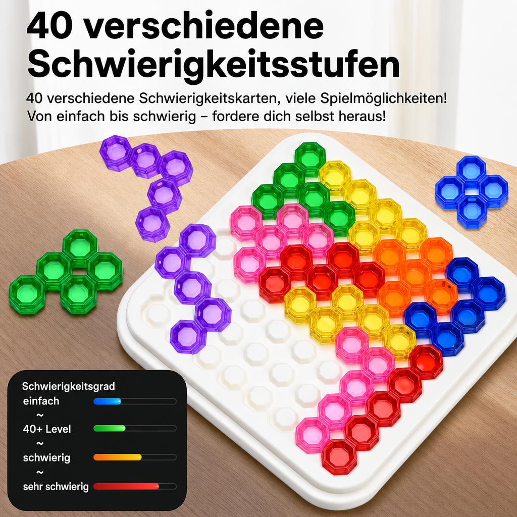 Regenbogen-Perlen-Puzzlebrett – Logik- & Problemlösungsspiel