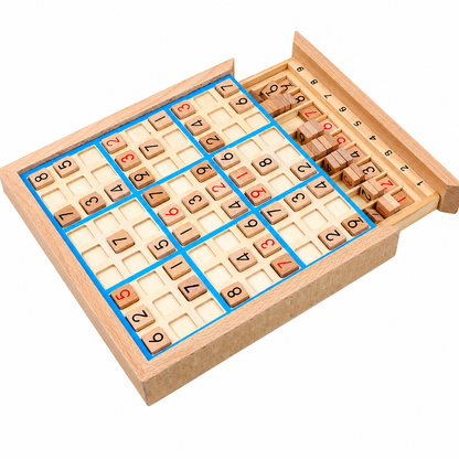 Holz-Sudoku-Puzzlebrett – Pädagogisches Logik- & Mathe-Spiel