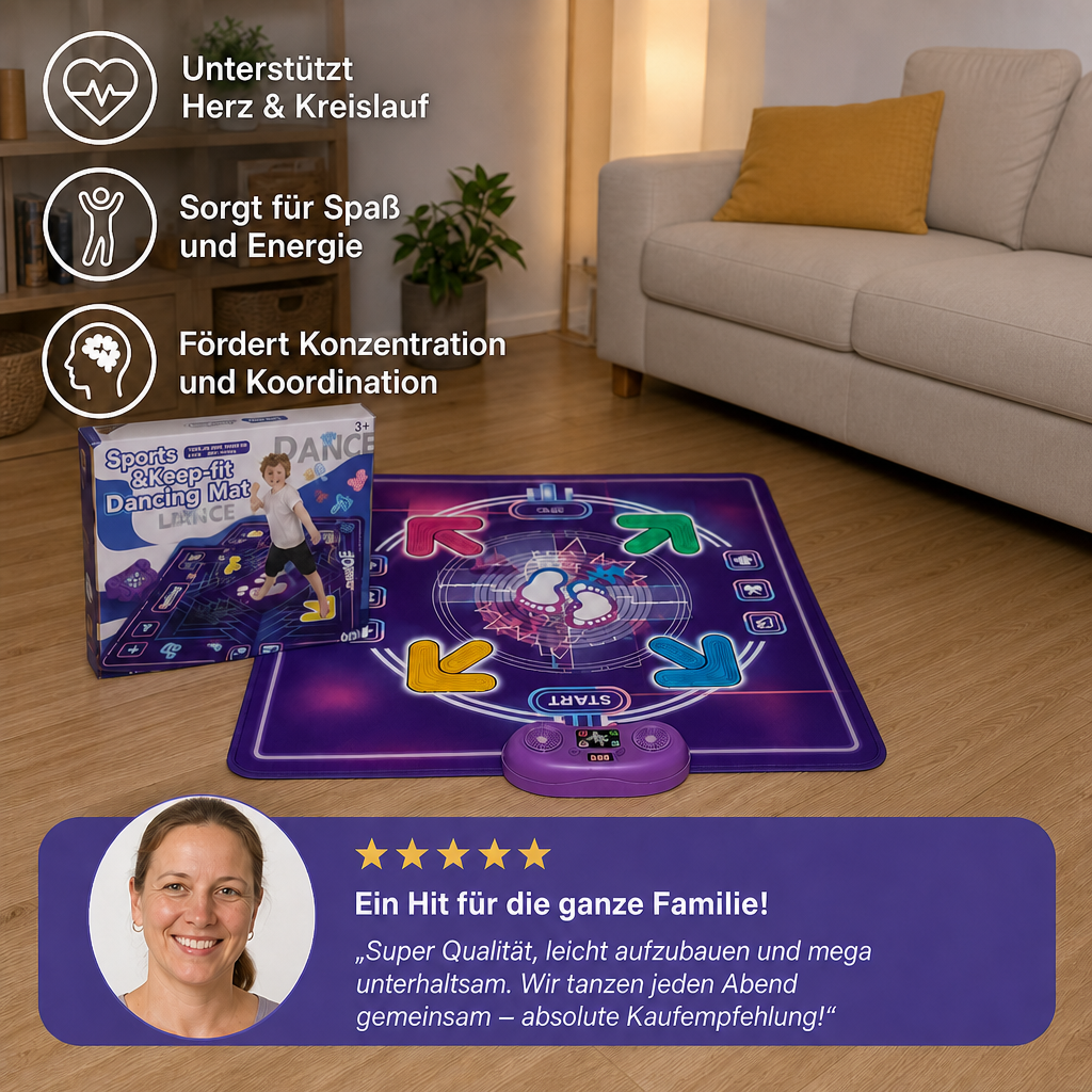 Interaktive musikalische Tanzmatte mit LED-Lichtern für Kinder