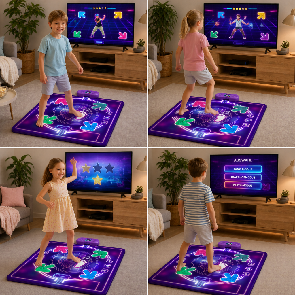 Interaktive musikalische Tanzmatte mit LED-Lichtern für Kinder