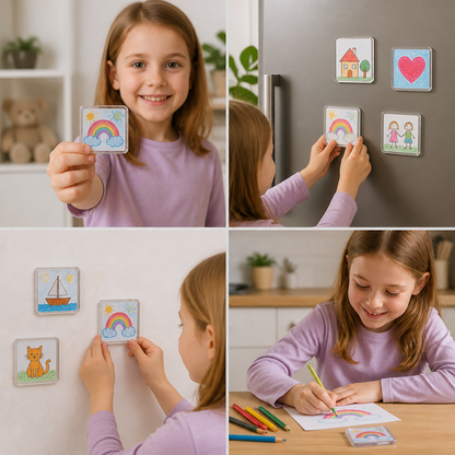 Klare magnetische Acryl-Fotorahmen mit selbstklebender Rückseite