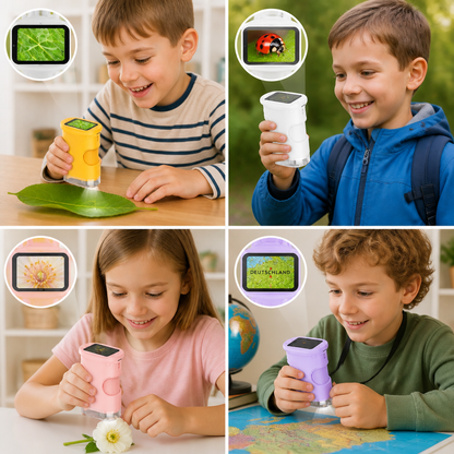 2-in-1 Digitales Mikroskop & Teleskop für Kinder mit Foto- und Videokamera