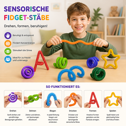 Sensorische Fidget-Sticks – Beruhigende Drehspielzeuge zum Stressabbau