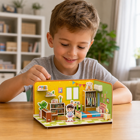 3D-DIY-Spielzimmer-Bauset – Pädagogisches Puzzle- & Bastelset