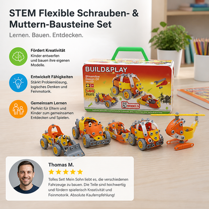 Flexibles MINT-Schrauben- & Muttern-Bausteinset
