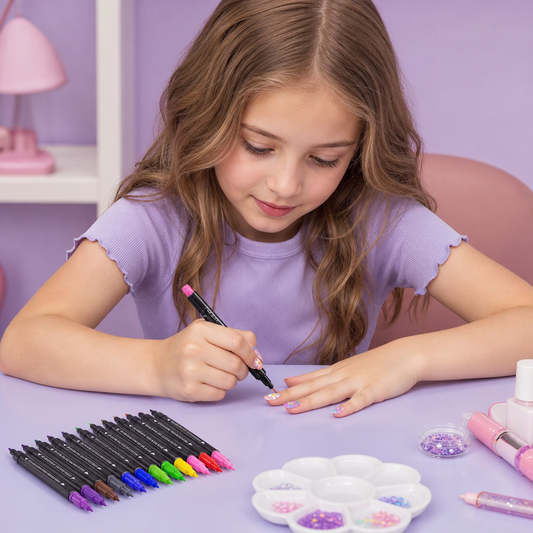 12-Farben-Nail-Art-Stifte-Set mit Doppelspitze – Für feine Details & kreative Designs