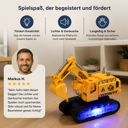 Elektrischer Verwandlungs-Roboter-Bagger mit Licht & Sound
