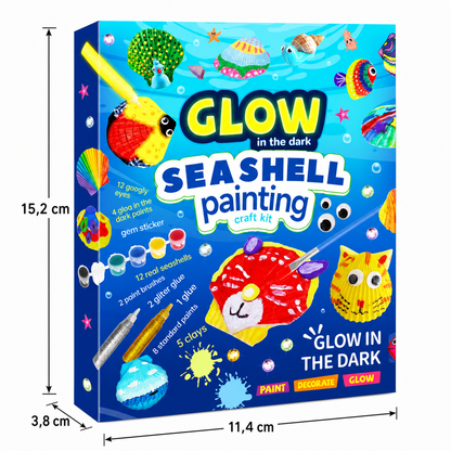 Glow-in-the-Dark Muschel-Malset – Leuchtendes DIY-Bastelset