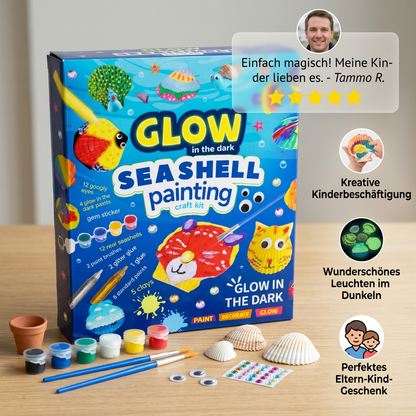 Glow-in-the-Dark Muschel-Malset – Leuchtendes DIY-Bastelset