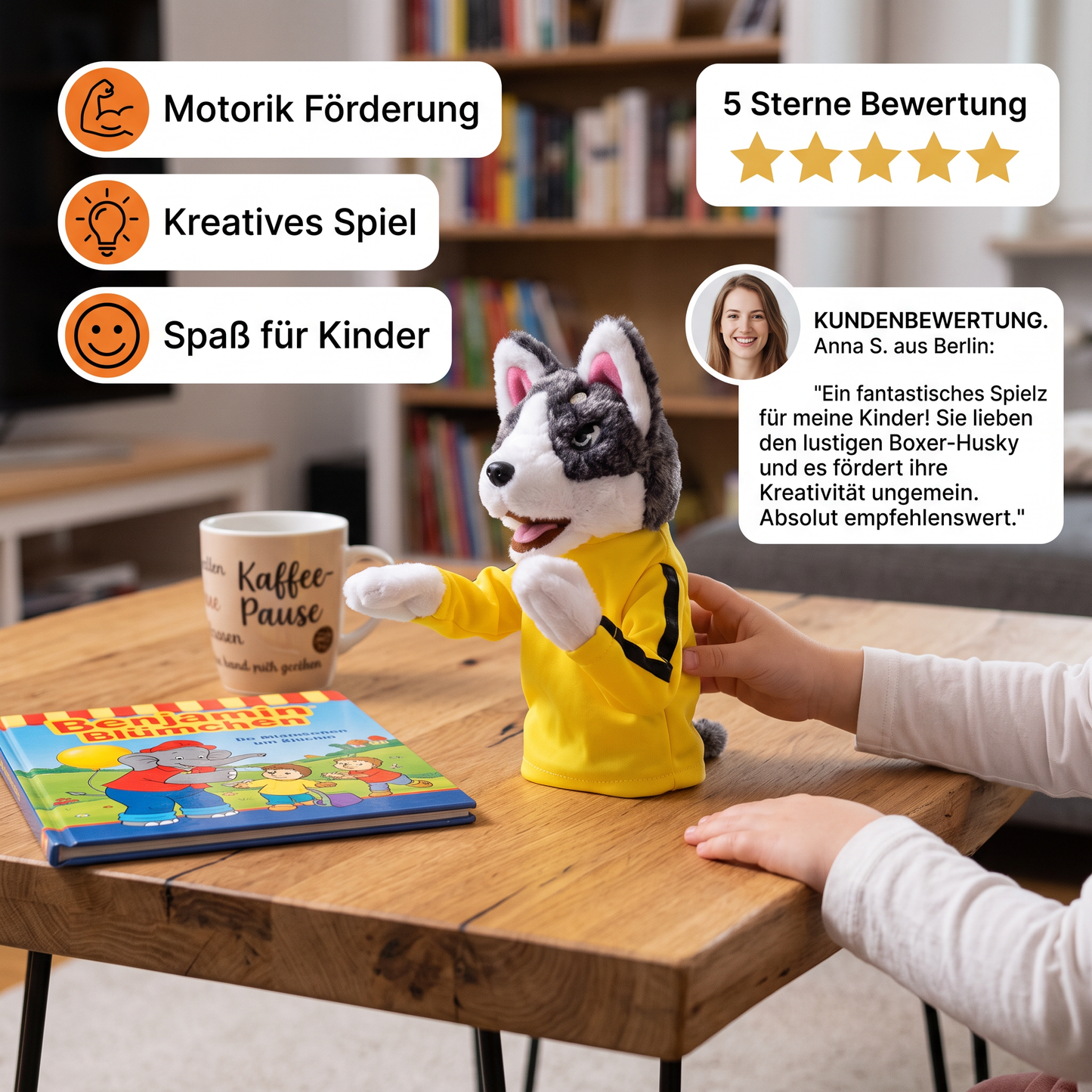 Boxender Husky – lustiges Kinderspielzeug