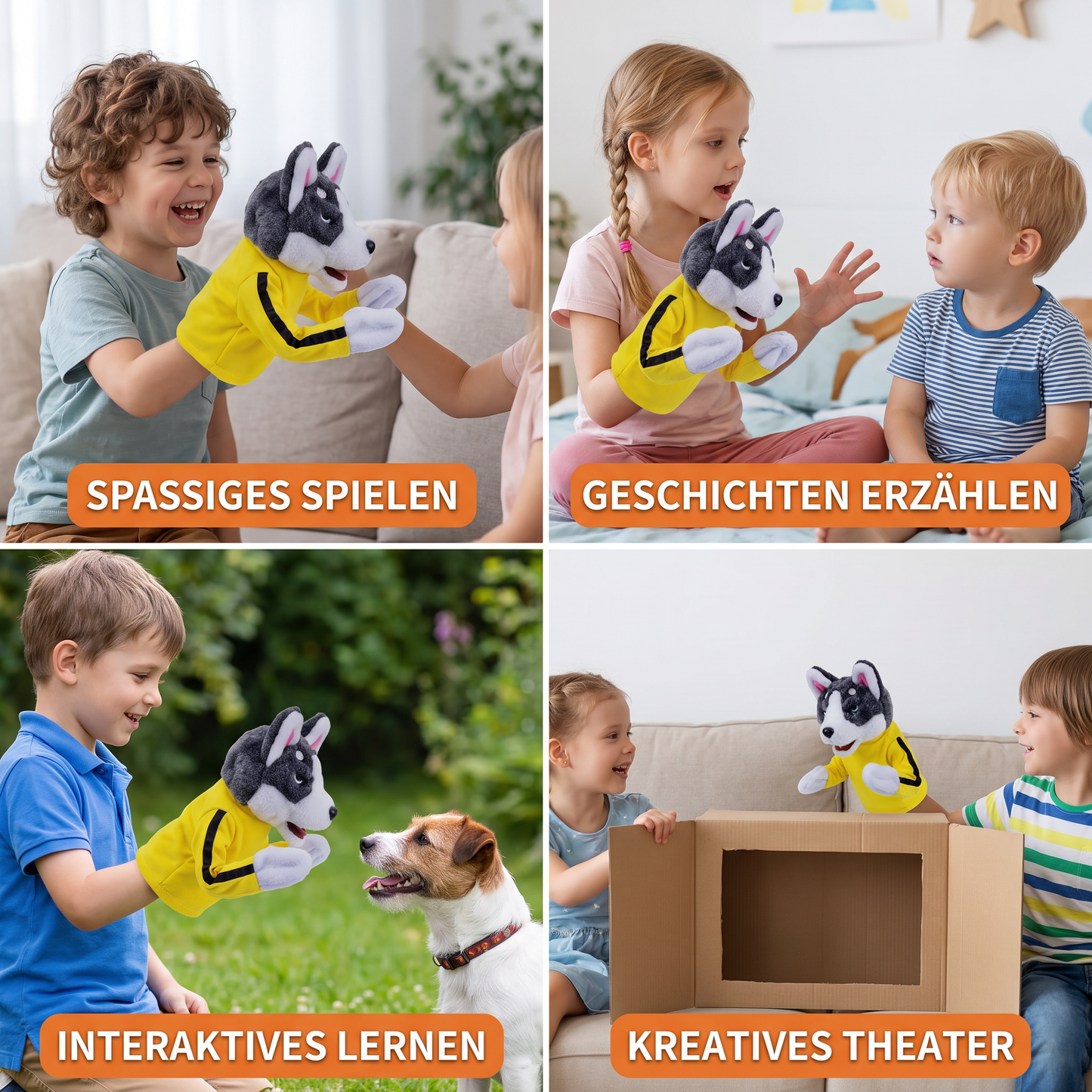 Boxender Husky – lustiges Kinderspielzeug