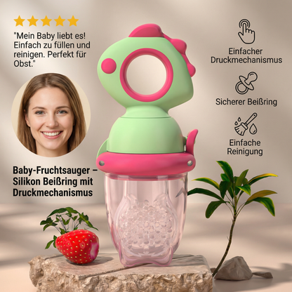 Baby-Fruchtsauger – Silikon Beißring mit Druckmechanismus