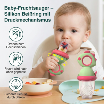 Baby-Fruchtsauger – Silikon Beißring mit Druckmechanismus