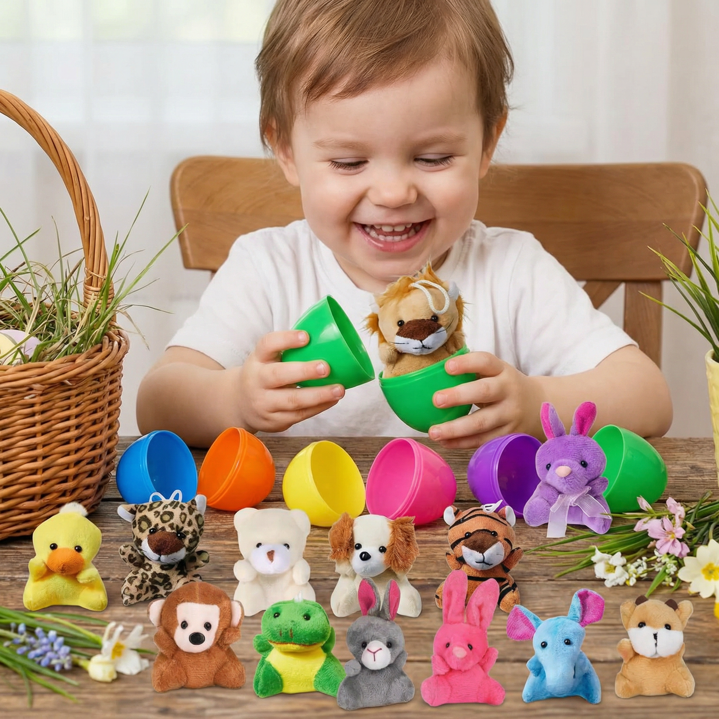 Ostereier-Überraschungsset mit Plüschtieren – Gefüllte Eier für Kinder