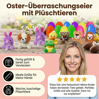Ostereier-Überraschungsset mit Plüschtieren – Gefüllte Eier für Kinder