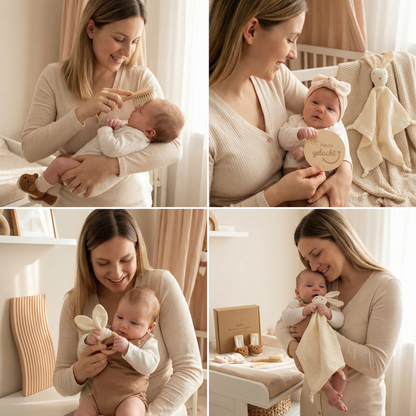 6-Teiliges Neugeborenen Geschenkbox Set  – Baby Erstausstattung