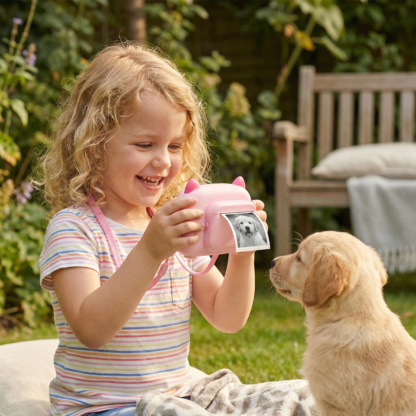 Kinder Sofortbildkamera – Mini Digitalkamera mit HD-Foto & integriertem Drucker