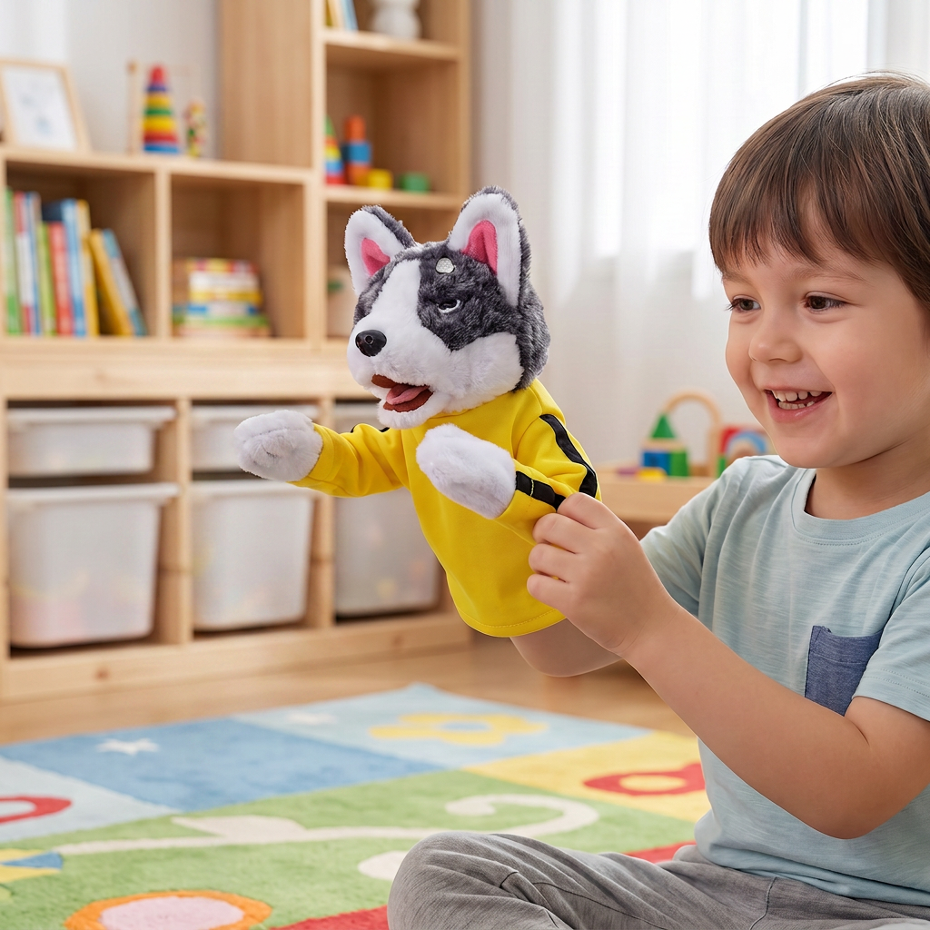 Boxender Husky – lustiges Kinderspielzeug