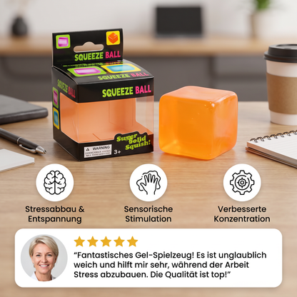 Cube Squishy Stressball – Weiches Gel-Fidget-Spielzeug für die Sinne