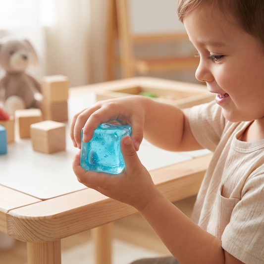 Cube Squishy Stressball – Weiches Gel-Fidget-Spielzeug für die Sinne