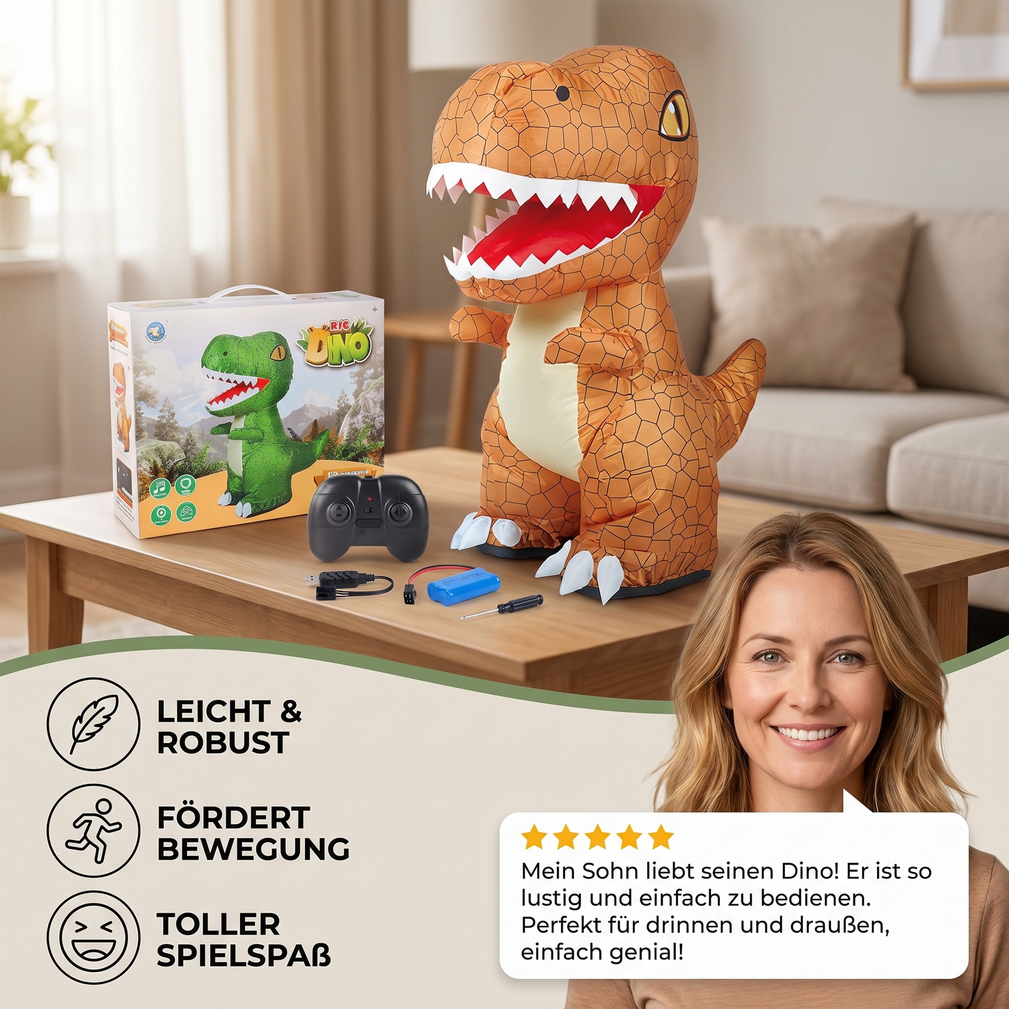 Ferngesteuertes aufblasbares T-Rex-Dinosaurier-Spielzeug