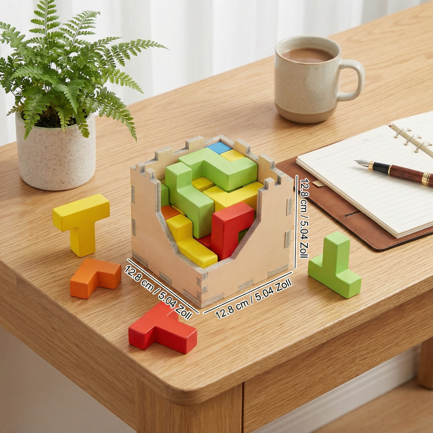 3D Holz-Logikpuzzle & Formenrätsel