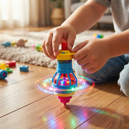 Leuchtender LED-Kreisel – Buntes Geschenkspielzeug für Kinder