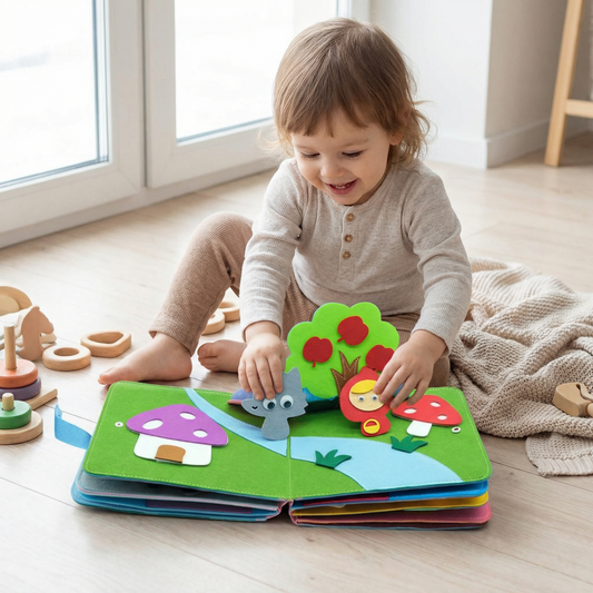 Sensorisches Filz Geschichten Lernbuch – Montessori Spielspaß für Kinder