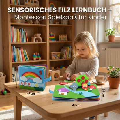 Sensorisches Filz Geschichten Lernbuch – Montessori Spielspaß für Kinder