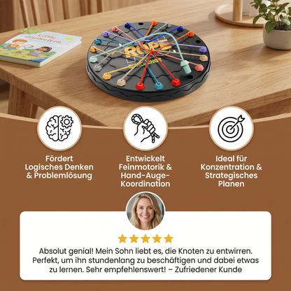 Knoten- & Seil-Logikspiel – Denk- & Strategiespiel für Kinder