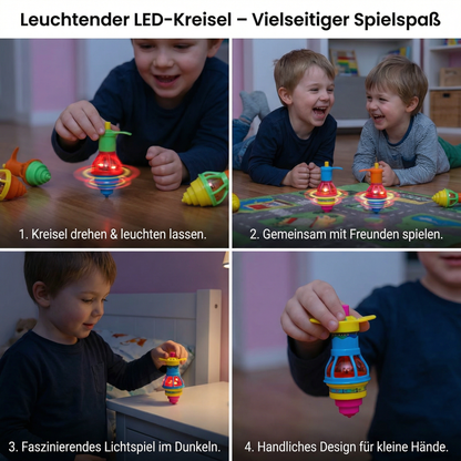 Leuchtender LED-Kreisel – Buntes Geschenkspielzeug für Kinder