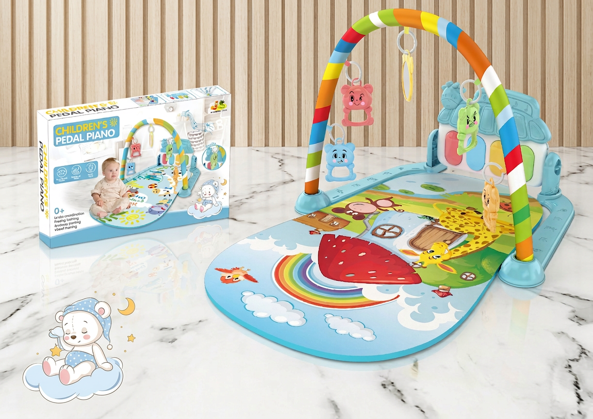 Interaktives Baby-Pedal-Piano – Motorik- & Sensorik-Spielzeug
