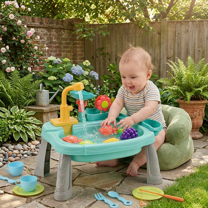 Ergonomisch Erhöhte Kinder-Spielküche mit elektrischer Wasserfunktion