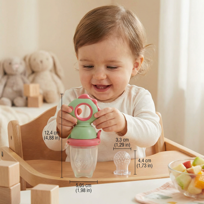 Baby-Fruchtsauger – Silikon Beißring mit Druckmechanismus