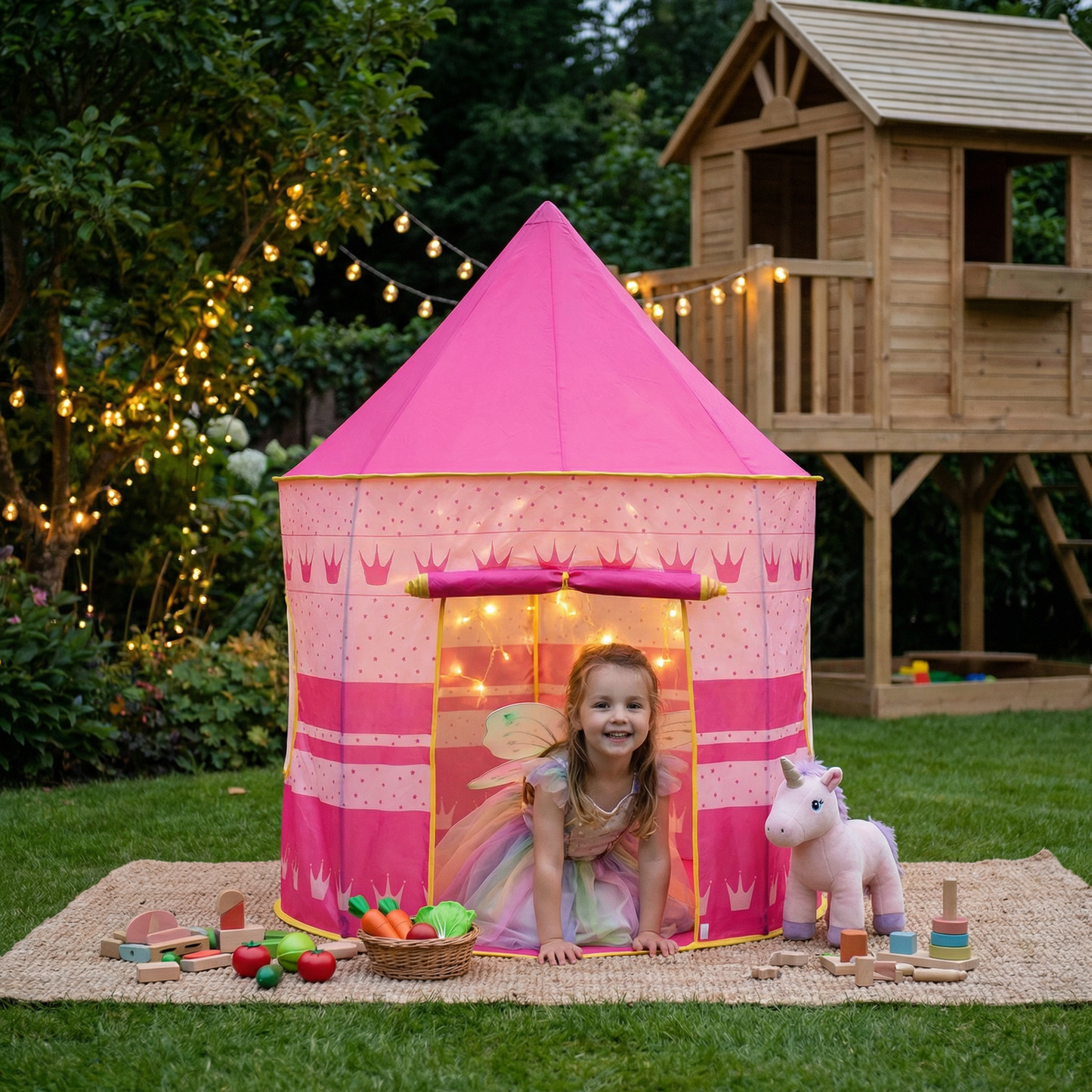 Outdoor & Indoor Sternenhimmel Kinder-Spielzelt – Magisches Schloss für kleine Abenteurer