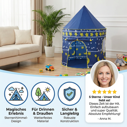 Outdoor & Indoor Sternenhimmel Kinder-Spielzelt – Magisches Schloss für kleine Abenteurer